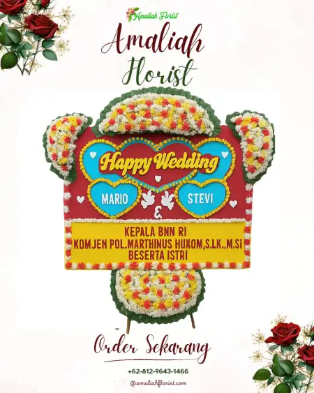 Papan Bunga Pernikahan Langseb